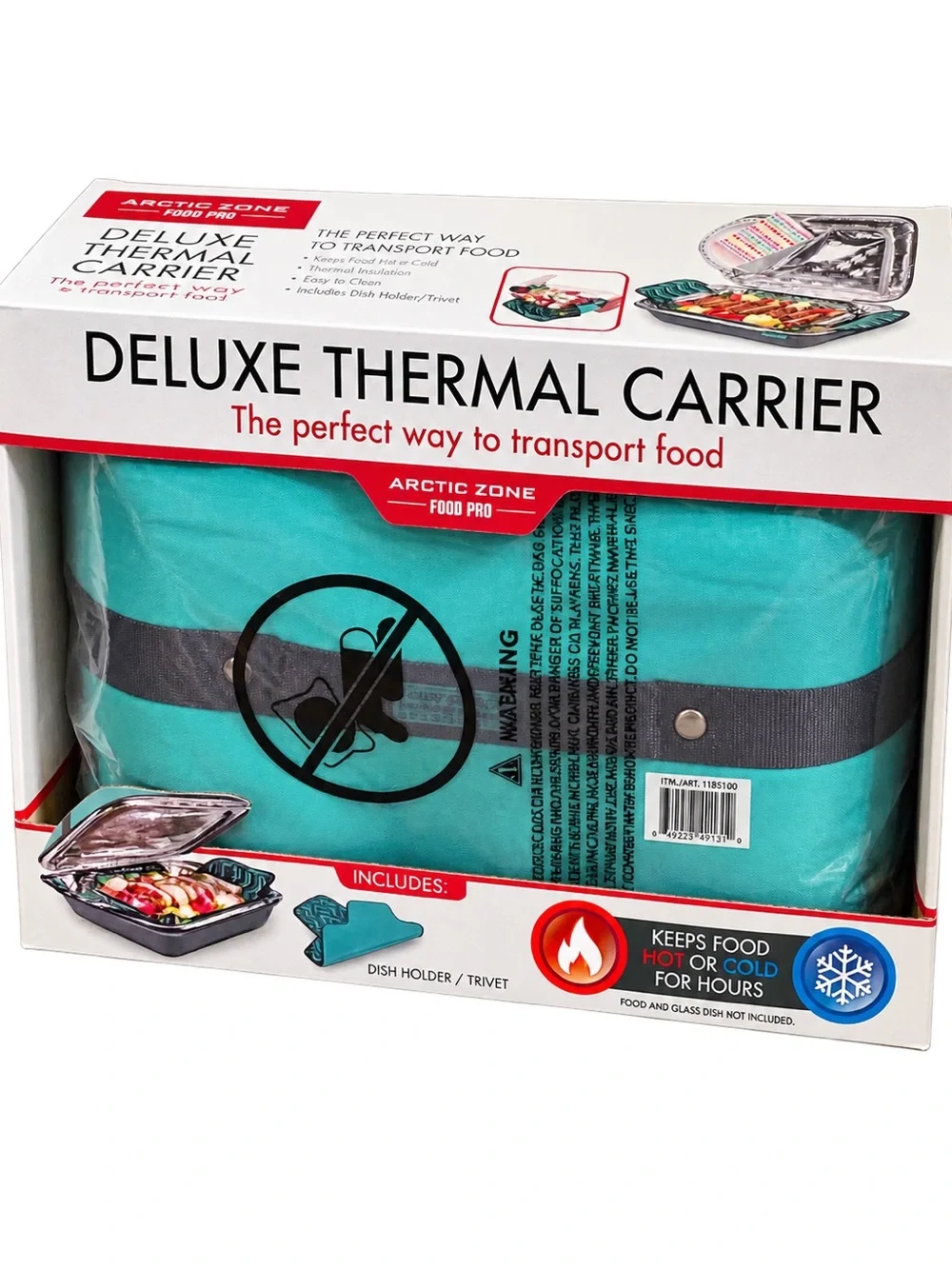 Arctic Zone Deluxe Thermal Carrier in Blue Stripe